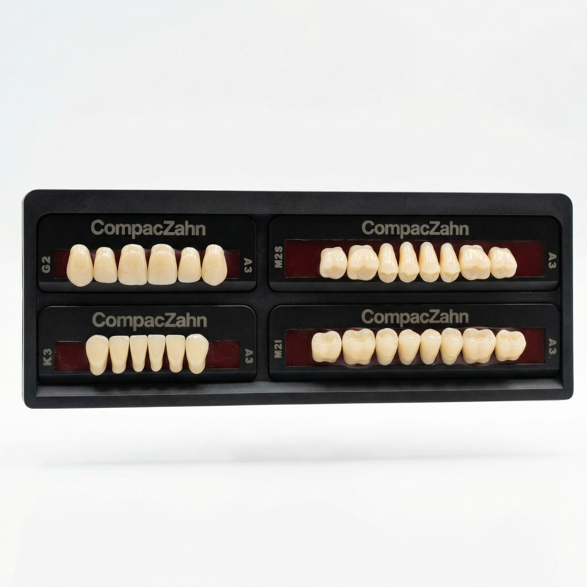 Rubydent CompacZahn Acrylic Denture natural shade Teeth A3- G2-K3-M2 (Set of 28) (2 layered)