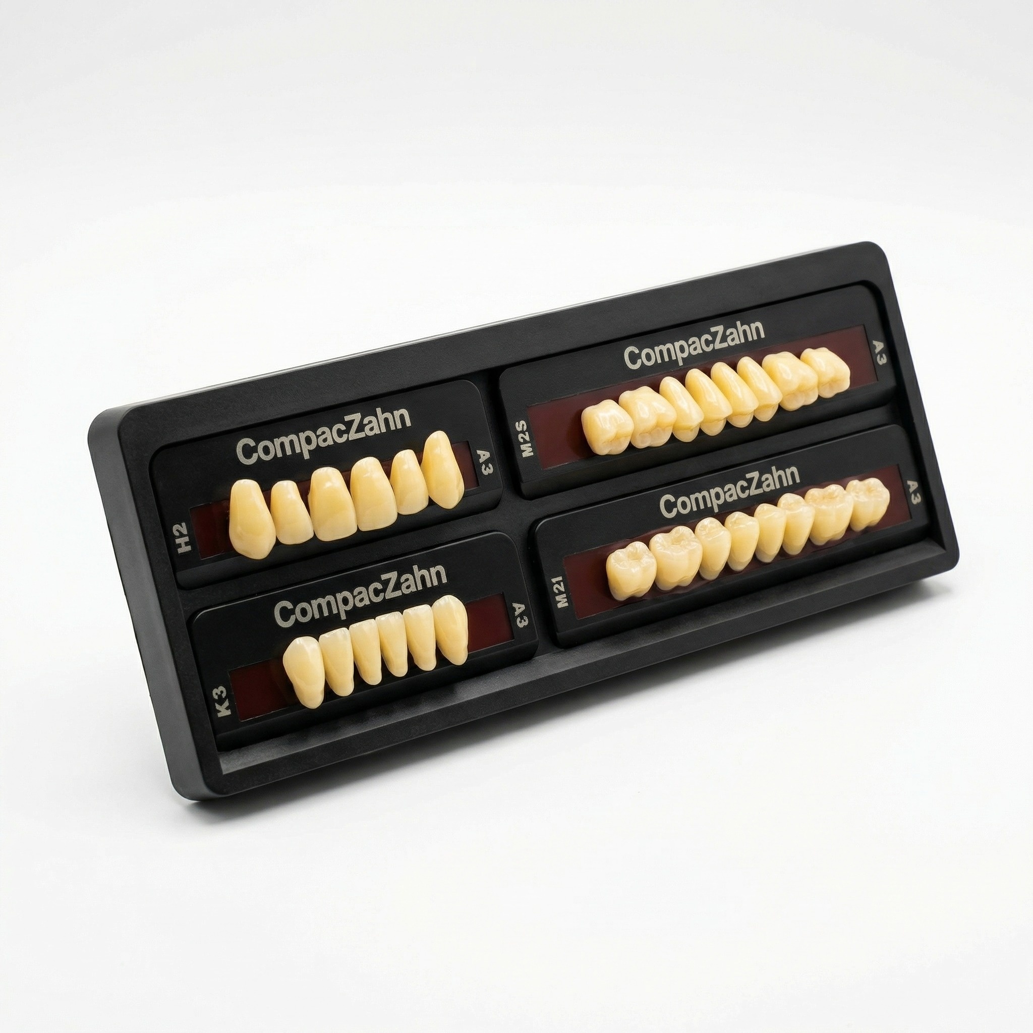 Rubydent CompacZahn Acrylic Denture natural shade Teeth A3- H2-K3-M2 (Set of 28) (2 layered)