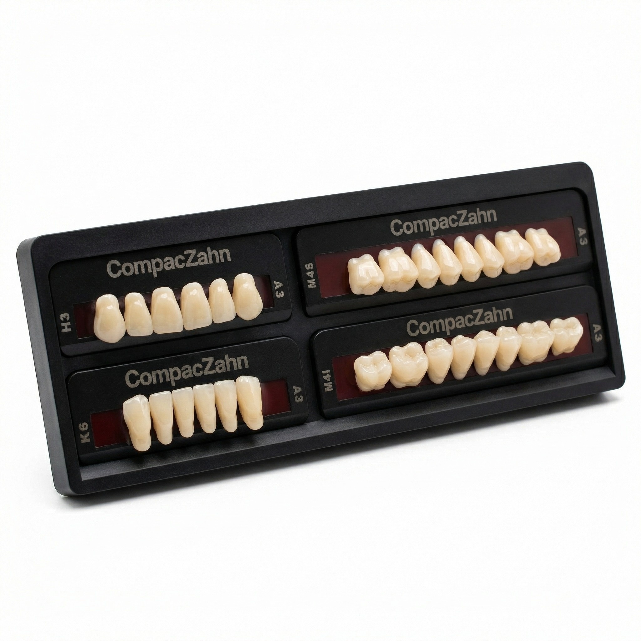 Rubydent CompacZahn Acrylic Denture natural shade Teeth A3- H3-K6-M4 (Set of 28) (2 layered)