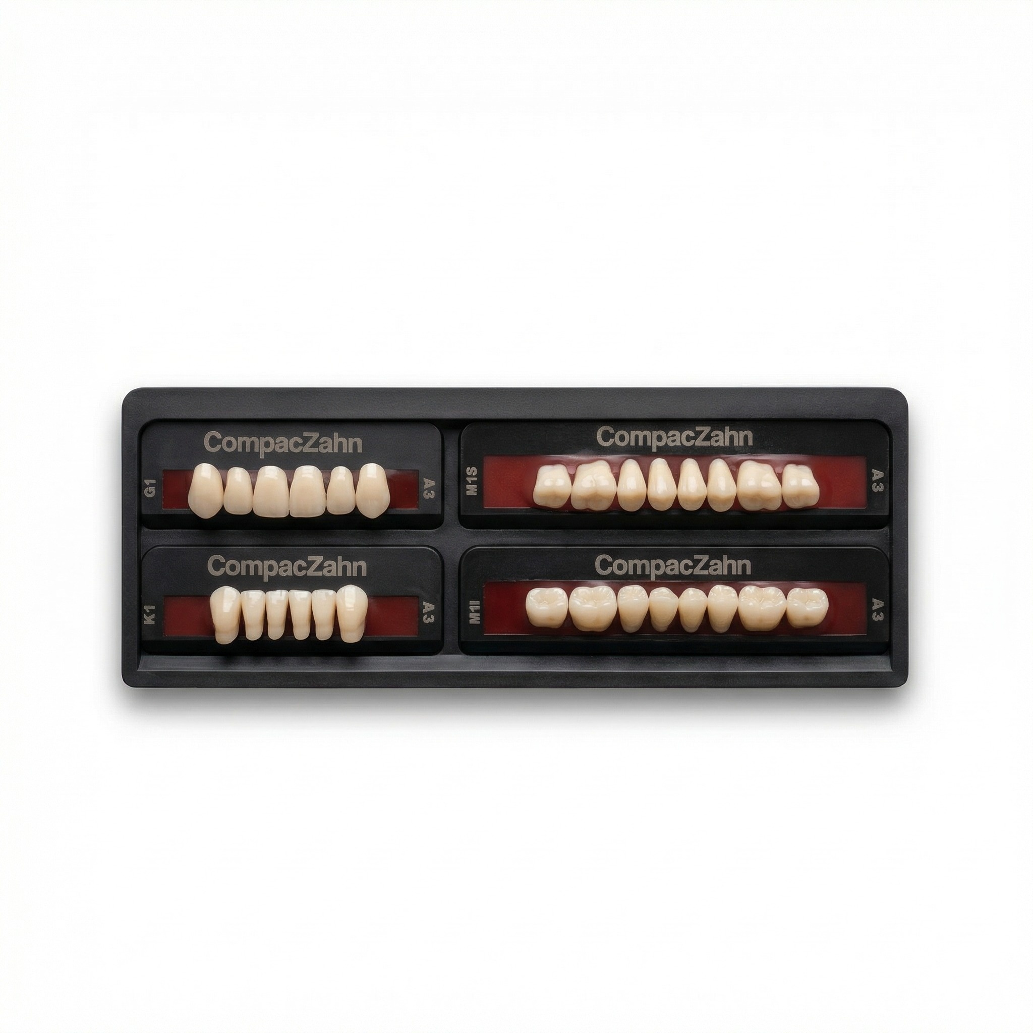 Rubydent CompacZahn Acrylic Denture natural shade Teeth A3- G1-K1-M1 (Set of 28) (2 layered)