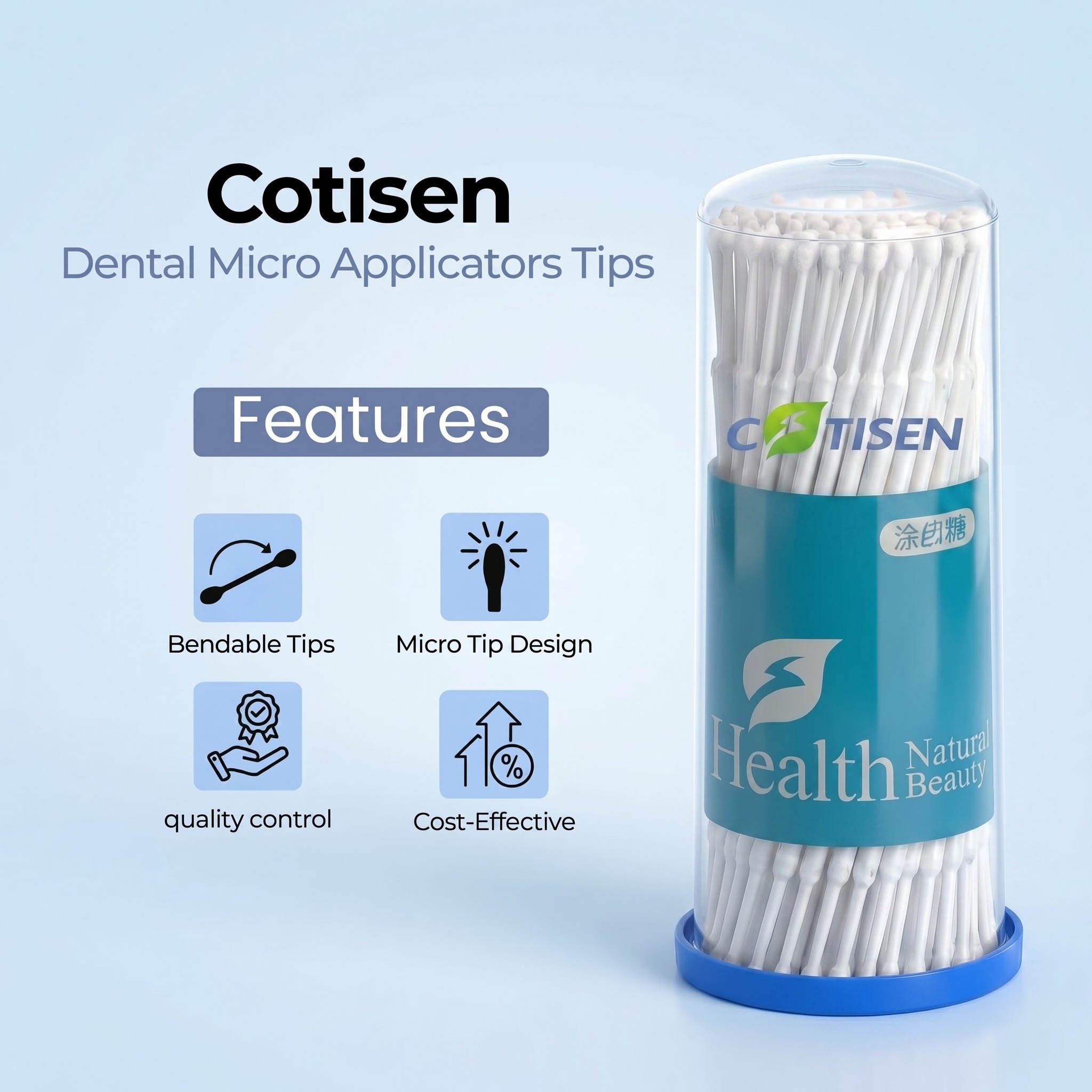Cotisen Micro Applicators - Super Fine White (Pack of 1)