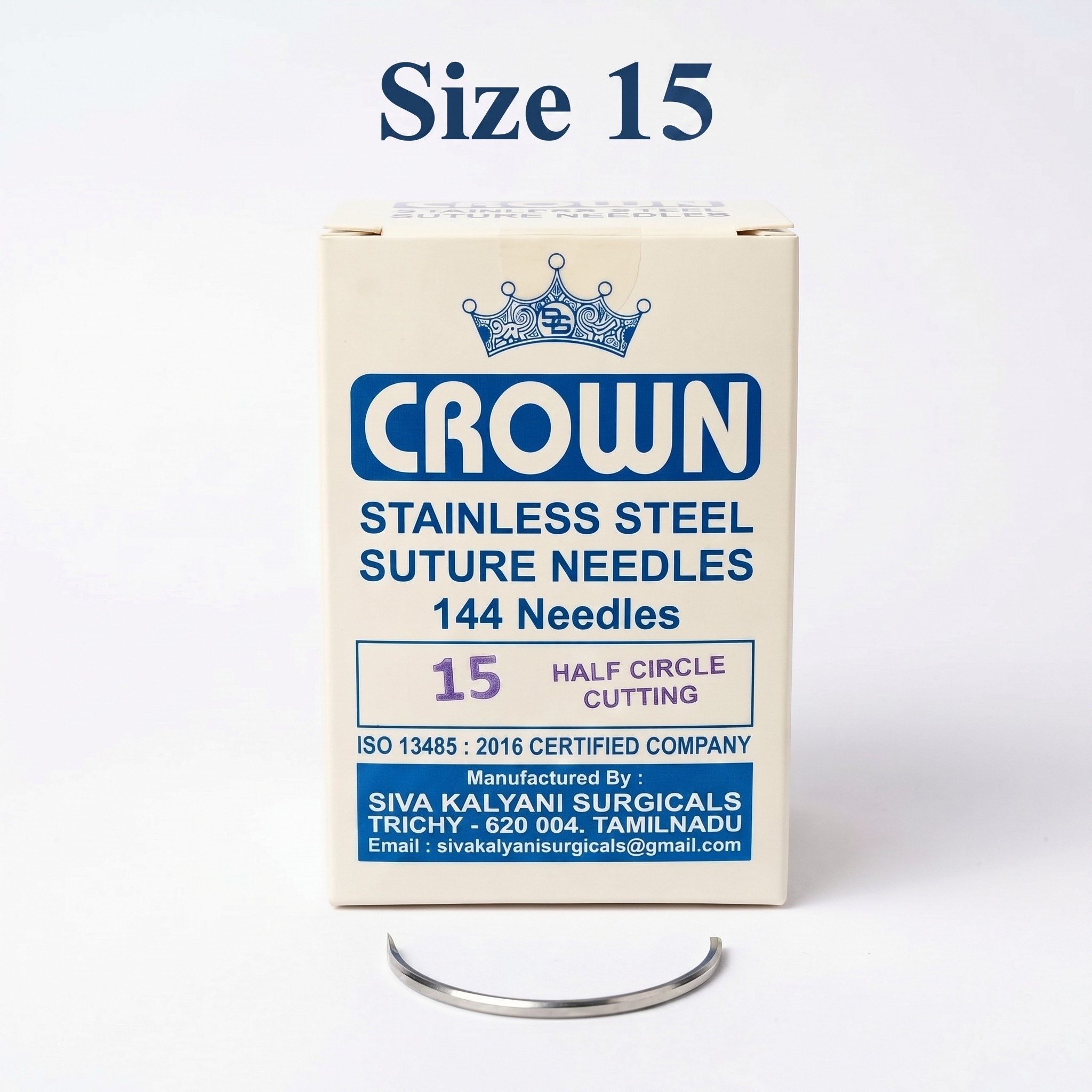 Crown Stainless Steel Half Circle Cutting Suture Needle