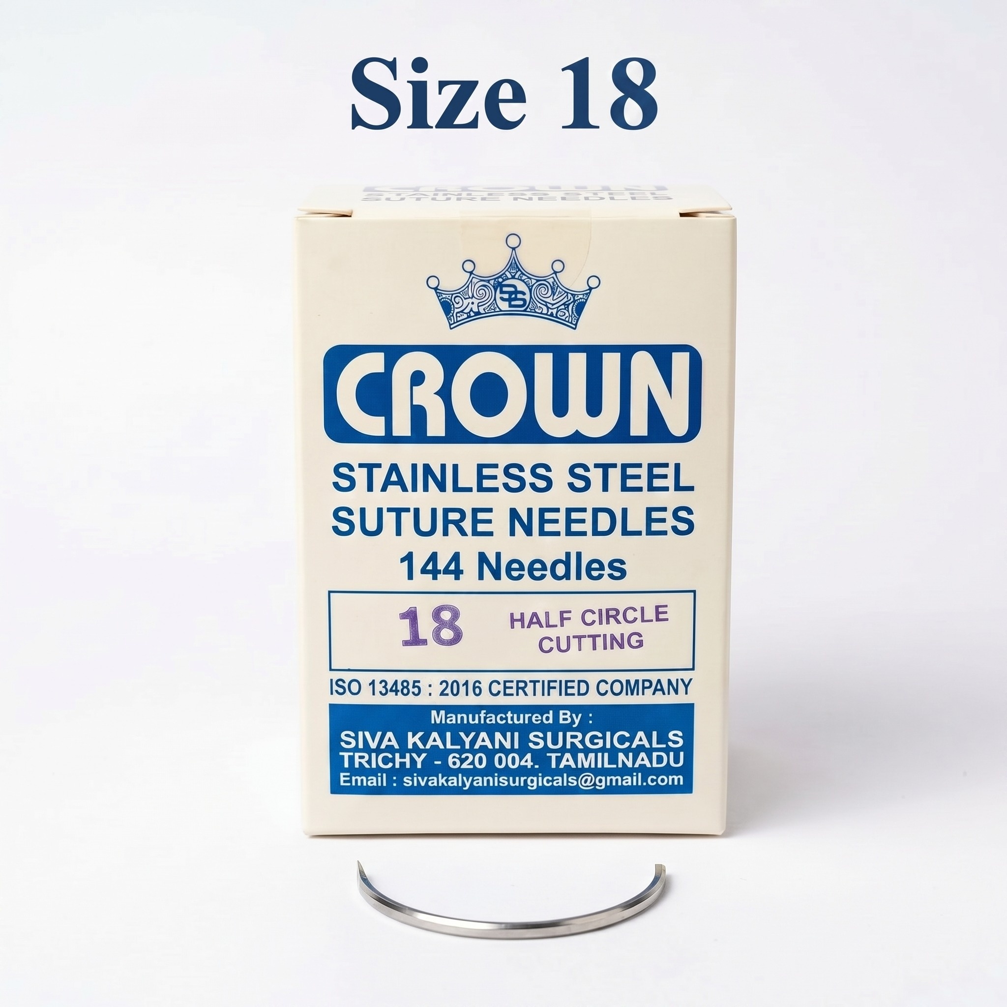 Crown Stainless Steel Half Circle Cutting Suture Needle
