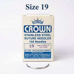 Crown Stainless Steel Half Circle Cutting Suture Needle - 7