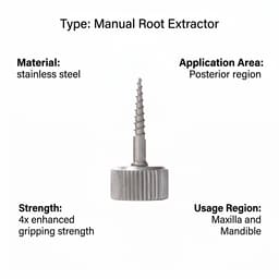 Julldent Root Extractor Posterior Manual Knob 4x (JULL-DENT 063) - 4