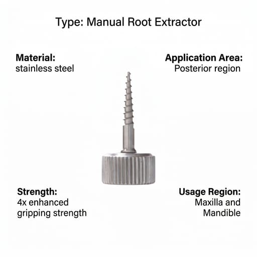 Julldent Root Extractor Posterior Manual Knob 4x (JULL-DENT 063)