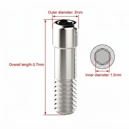 Mediden Nobel Active NP Compatible Titanium Abutment Screw (S-46) - 4