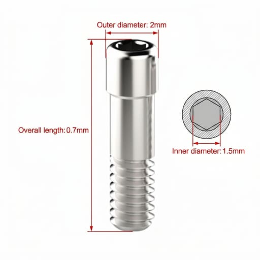 Mediden Nobel Active NP Compatible Titanium Abutment Screw (S-46)