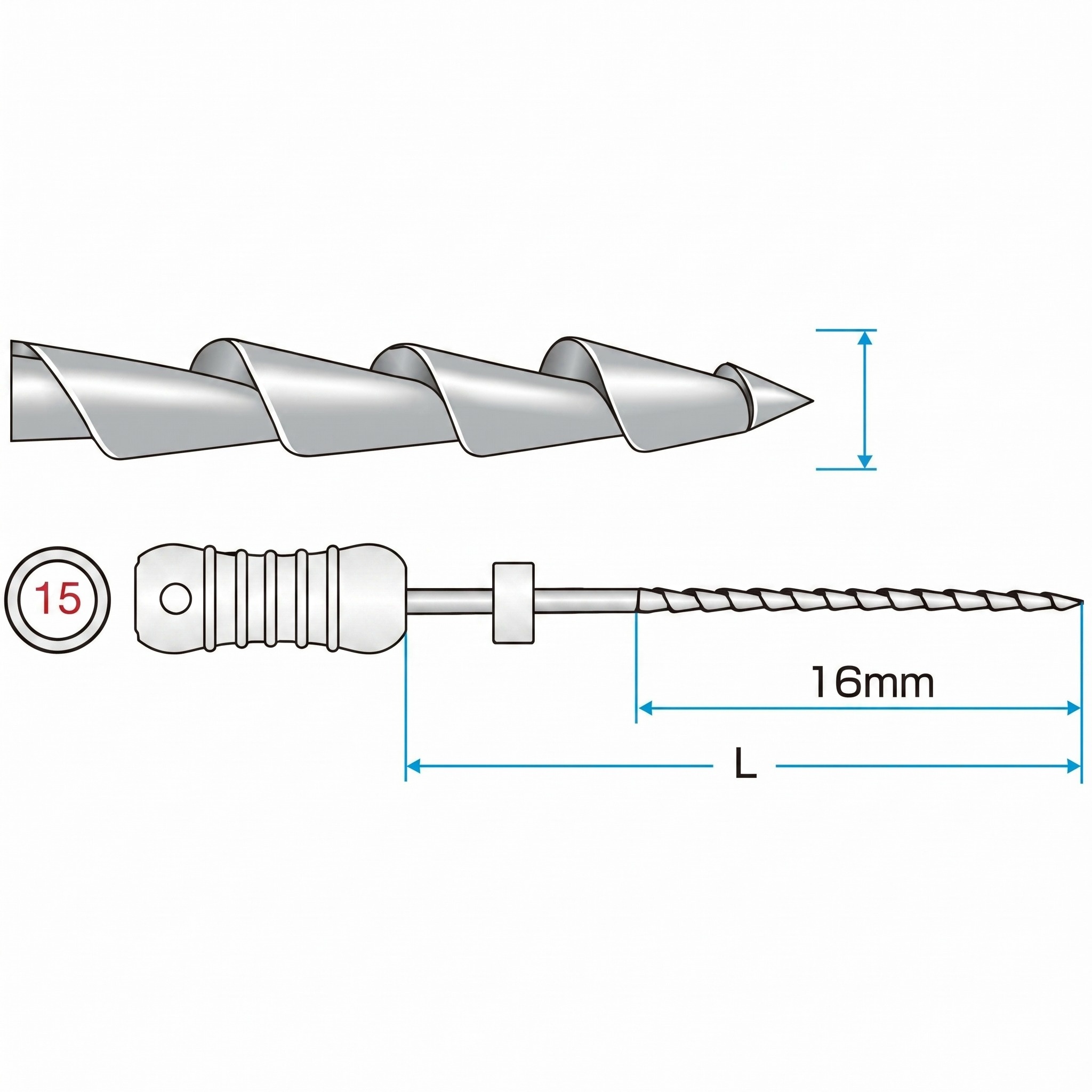 Waldent Professional H-File 21mm #15