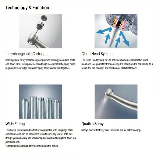 NSK S-Max M900L High-Speed Airotor Handpiece (P1254)