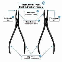 Julldent Root Extraction Forcep - Set of 2 (JULL-DENT 062) - 3