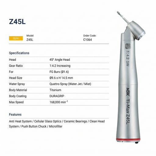 NSK Ti Max Z45L Handpiece (C1064)