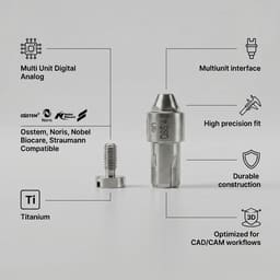 Dentaltech Universal MultiUnit Digital Analog- Osstem | Noris | Nobel | Straumann Compatible - 4