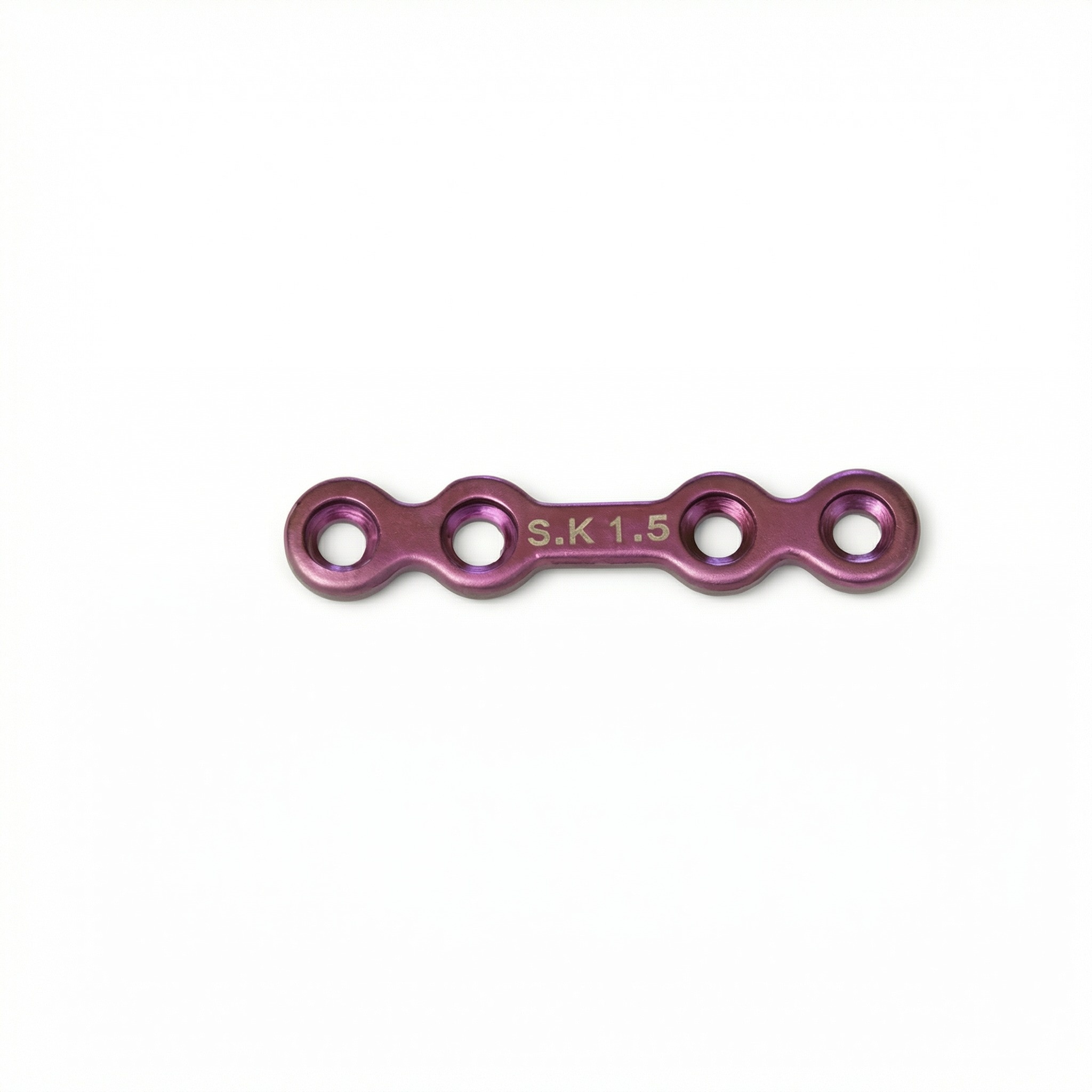 SK Surgicals Titanium Mini Bone Plates With Gap - 1.5mm (4 Holes) 105.400T