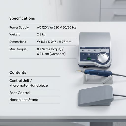 NSK Ultimate XL-GT Lab Micromotor Desktop Complete Set (Y141469)