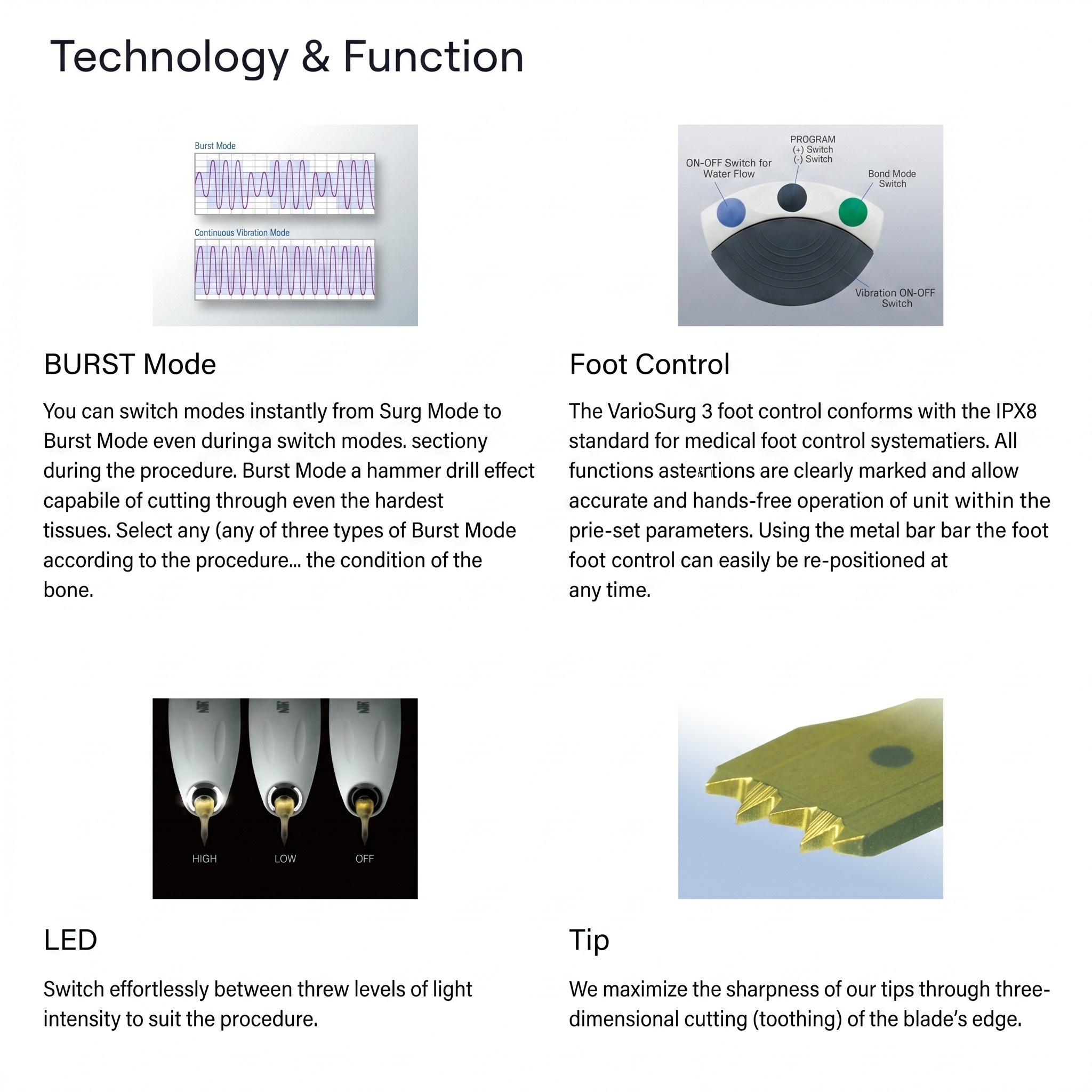NSK VarioSurg 3 Fiber Optic Piezoelectric Surgery Unit (Y1002726)