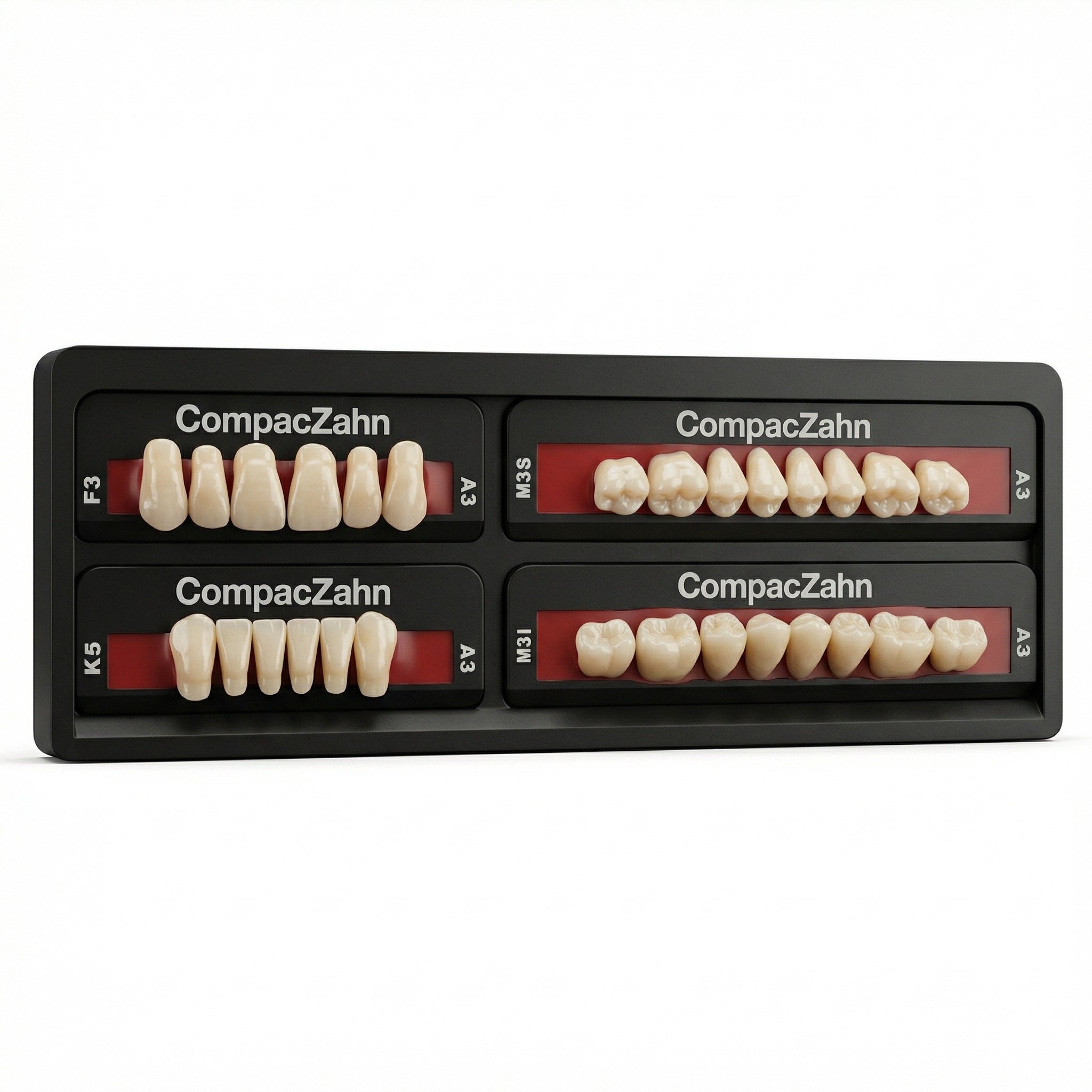 Rubydent CompacZahn Acrylic Denture natural shade Teeth A3- F3-K5-M3 (Set of 28) (2 layered)