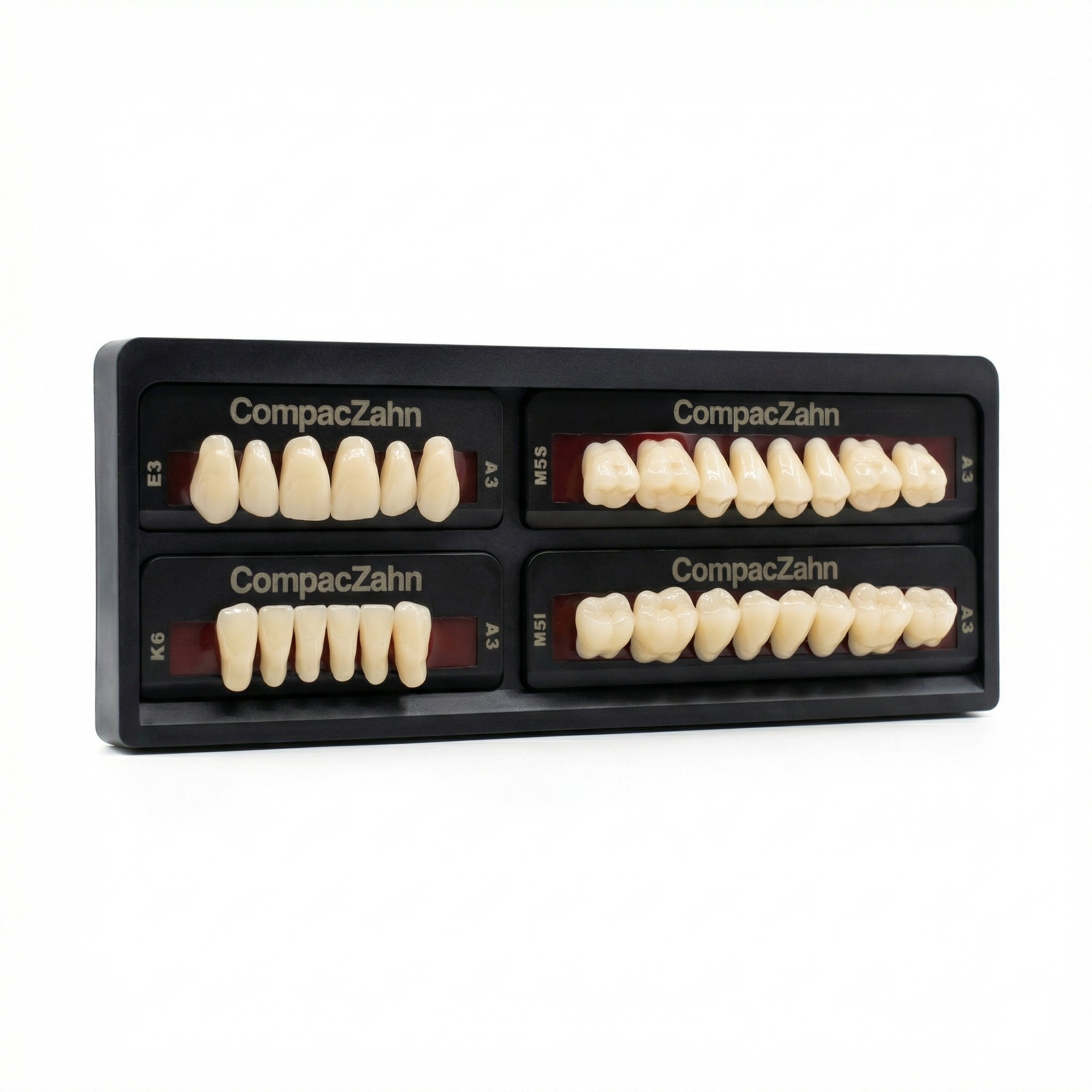 Rubydent CompacZahn Acrylic Denture natural shade Teeth A3- E3-K6-M5 (Set of 28) (2 layered)