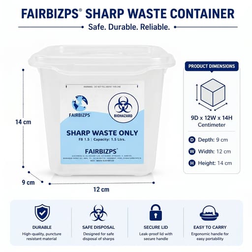 Fairbizps Bio-Medical Sharps Container 