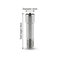 Mediden Dentium NR- Line Compatible Titanium Abutment Screw (S-22) (Pack of 10) - 2