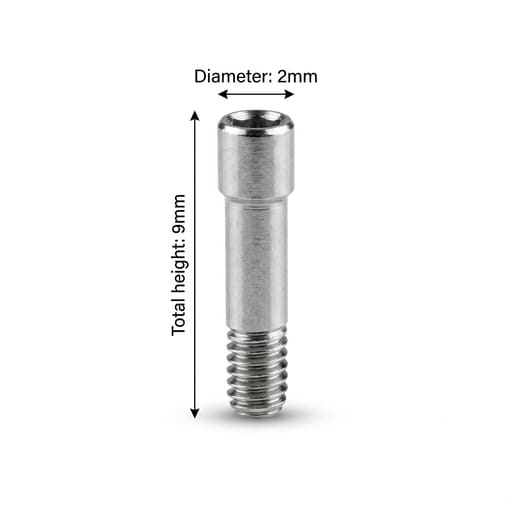 Mediden Dentium NR- Line Compatible Titanium Abutment Screw (S-22) (Pack of 10)