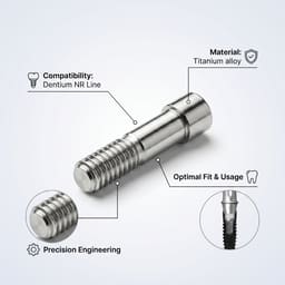 Mediden Dentium NR- Line Compatible Titanium Abutment Screw (S-22) (Pack of 10) - 7