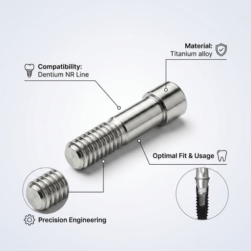Mediden Dentium NR- Line Compatible Titanium Abutment Screw (S-22) (Pack of 10)