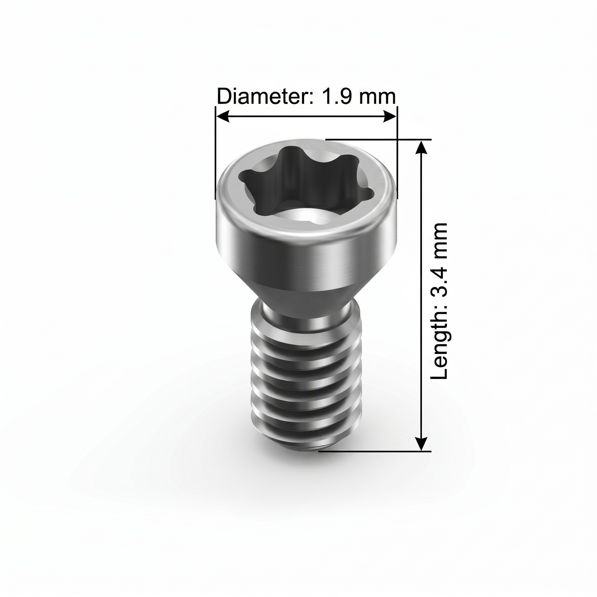 Mediden Straumann Implant Compatible Multi Unit Titanium Abutment Screw (SMUS) (Pack of 10)