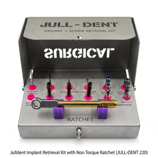 Julldent Implant Retrieval Kit with Non Torque Ratchet (JULL-DENT 220)
