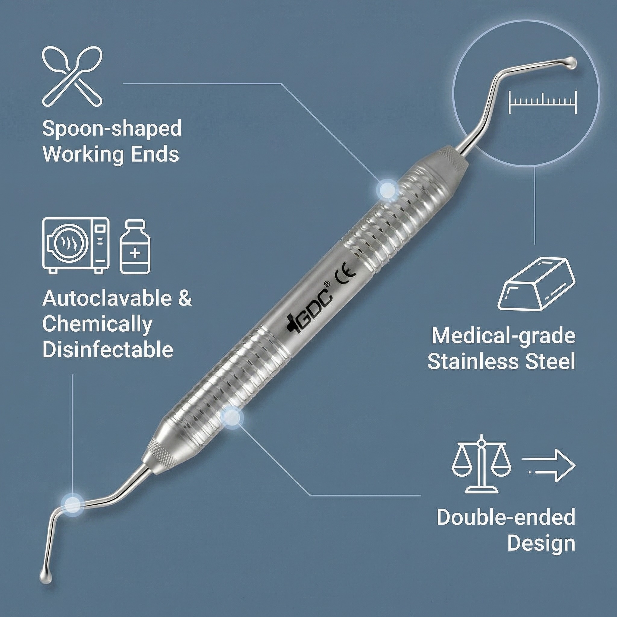 GDC ART Atraumatic Restorative Treatment Spoon Excavator 1mm (EXC133/134 # 6)