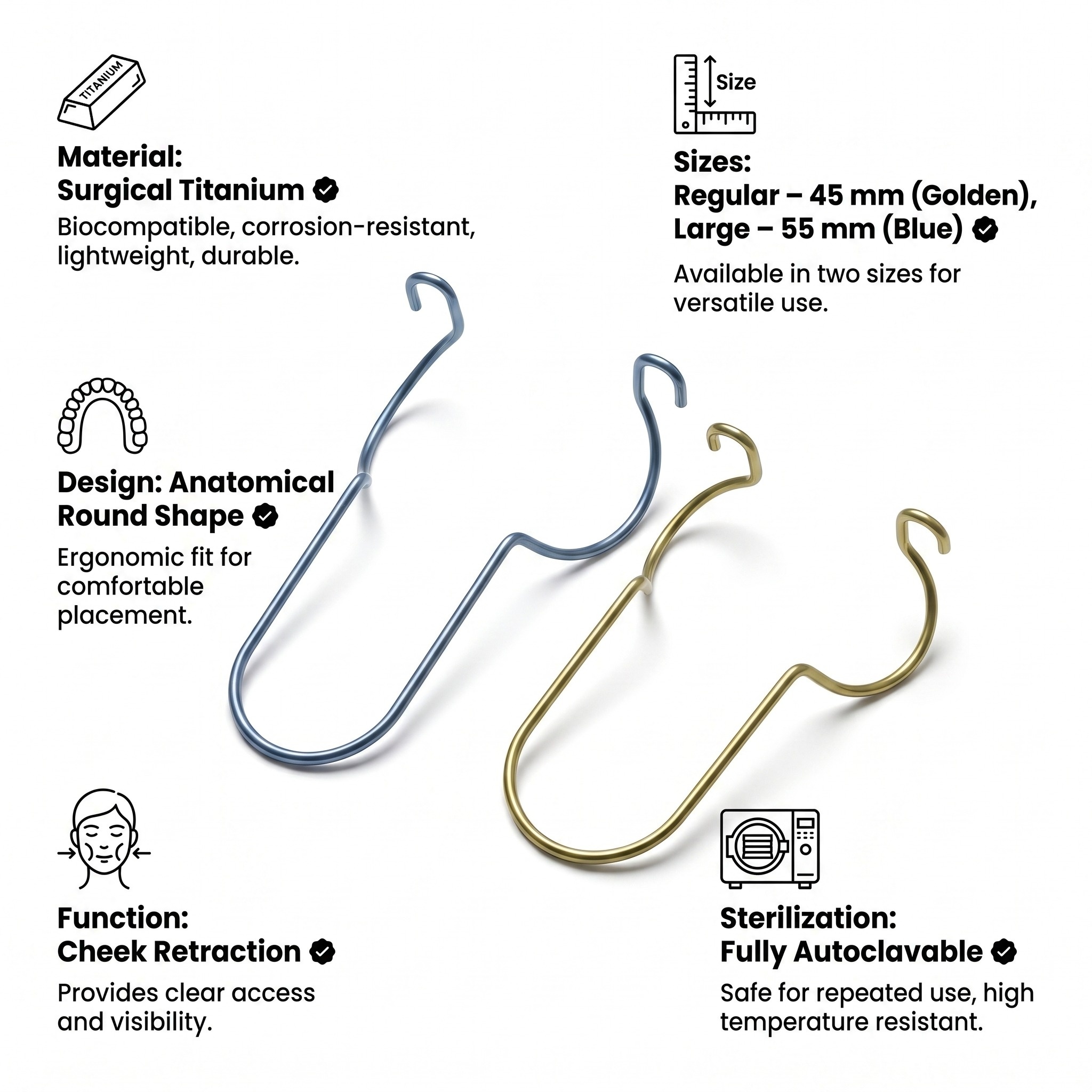 Julldent Round Titanium Orringer Retractor (JULL-DENT 227)