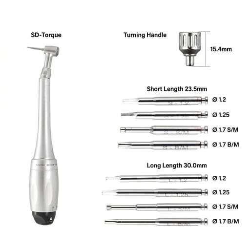 Surgident Torque Driver with 8 Drivers for Implant Surgery (SD-STOQ)