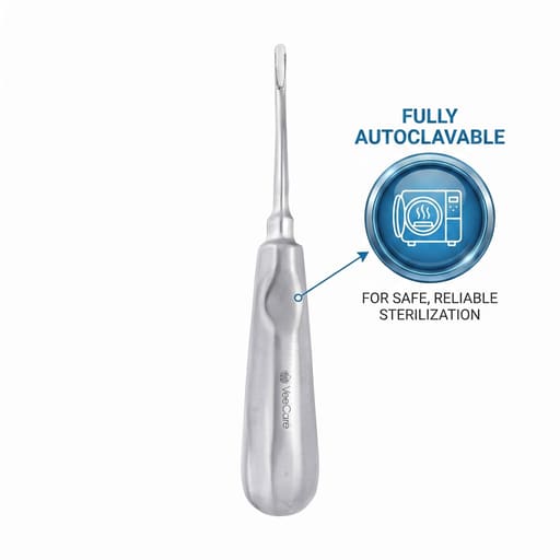 Veecare Straight Serrated Elevator - 3mm