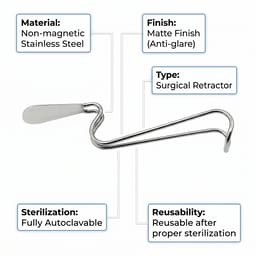 Julldent Bishop Third Molar Retractor (JULL-DENT 226) - 4
