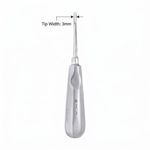 Veecare Straight Serrated Elevator - 3mm