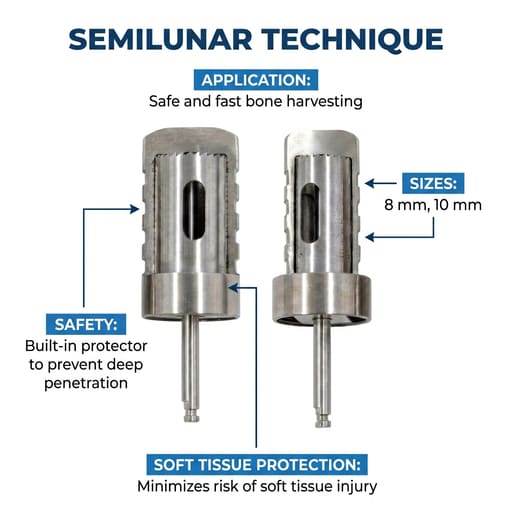Julldent Semilunar Trephine Drill (JULL-DENT 225)