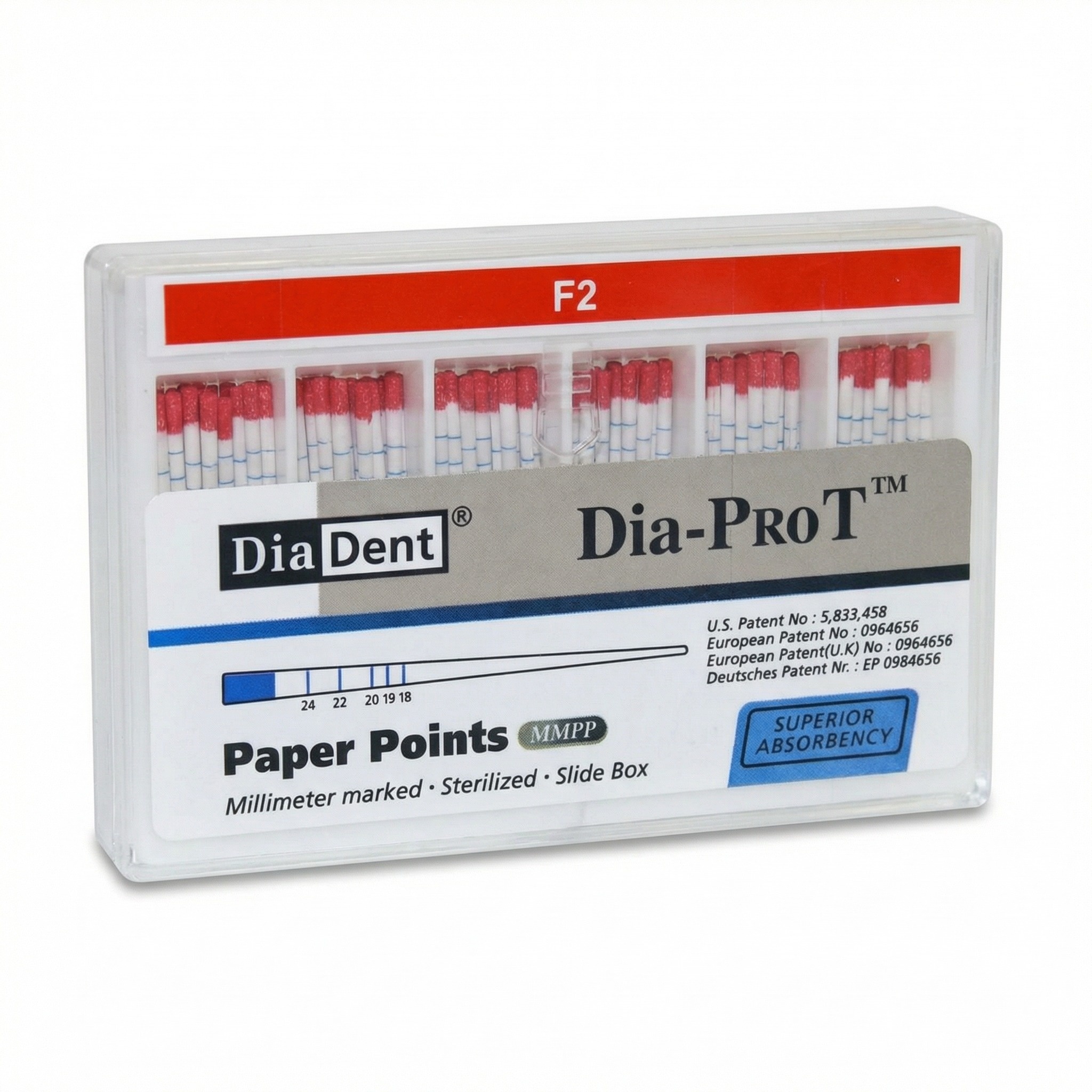 Diadent Pro T Paper Points # F2 (Pack of 100)