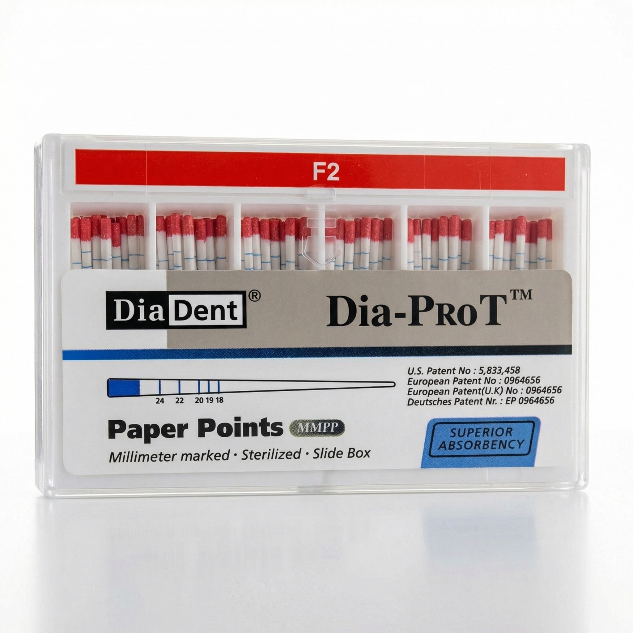 Diadent Pro T Paper Points # F2 (Pack of 100)