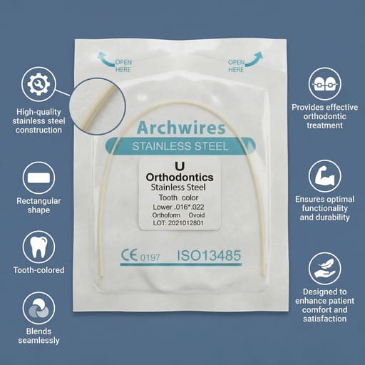 U Ortho SS Tooth Color Wire - Rectangular (Pack of 1)