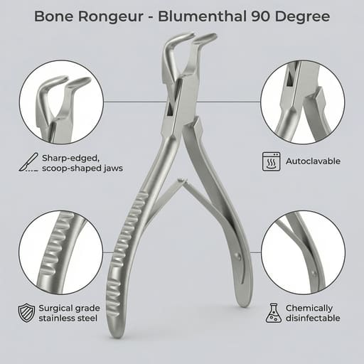 GDC Bone Rongeurs Blumenthal 90 Degree - 14.5cm (RBL90)