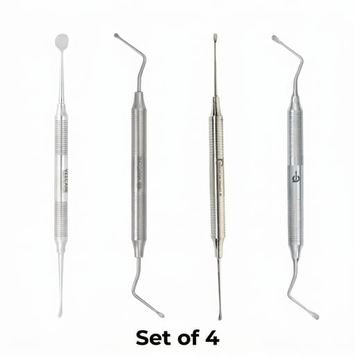 Veecare Complete Surgical Debridement Curette Set (Set of 4)