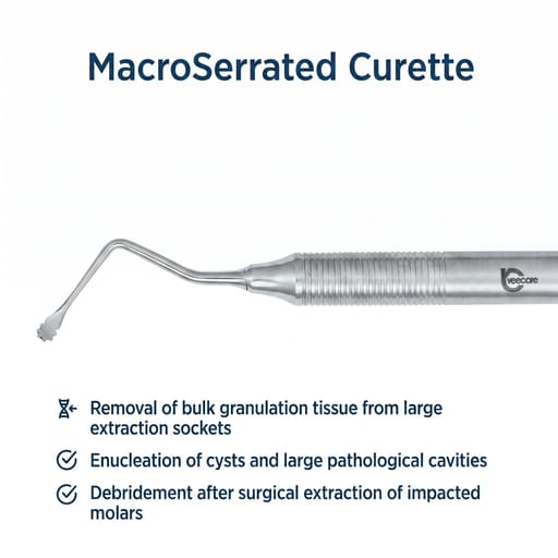 Veecare Serrated Curette - Set of 4