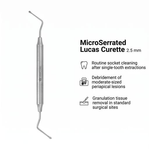 Veecare Serrated Curette - Set of 4