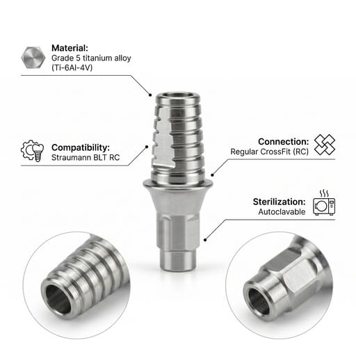 Dentaltech Straumann BLT Compatible Ti Base - RC