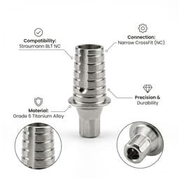 Dentaltech Straumann BLT Compatible Ti Base - NC - 6