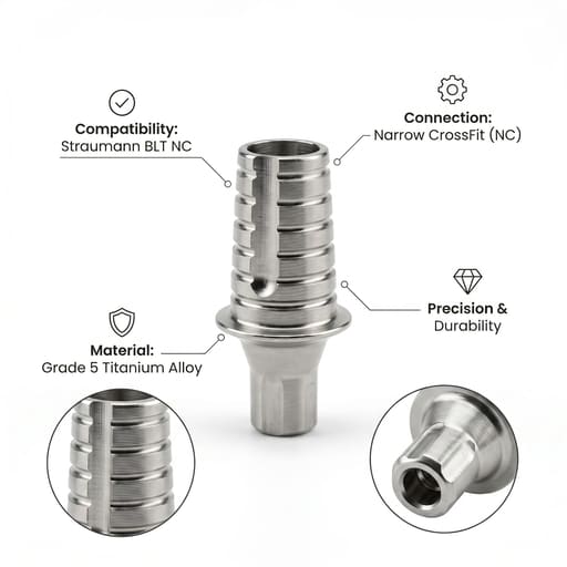 Dentaltech Straumann BLT Compatible Ti Base - NC