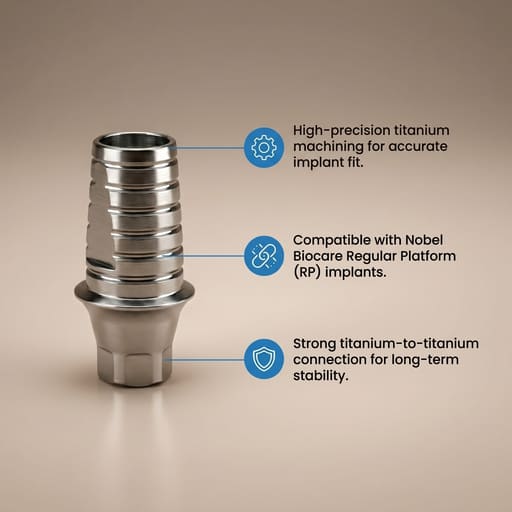 Dentaltech Nobel Compatible Ti Base - RP