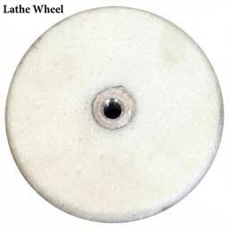 Unident Dental White Acrylic And Silicon Carbide Lathe Wheel (3"incs)