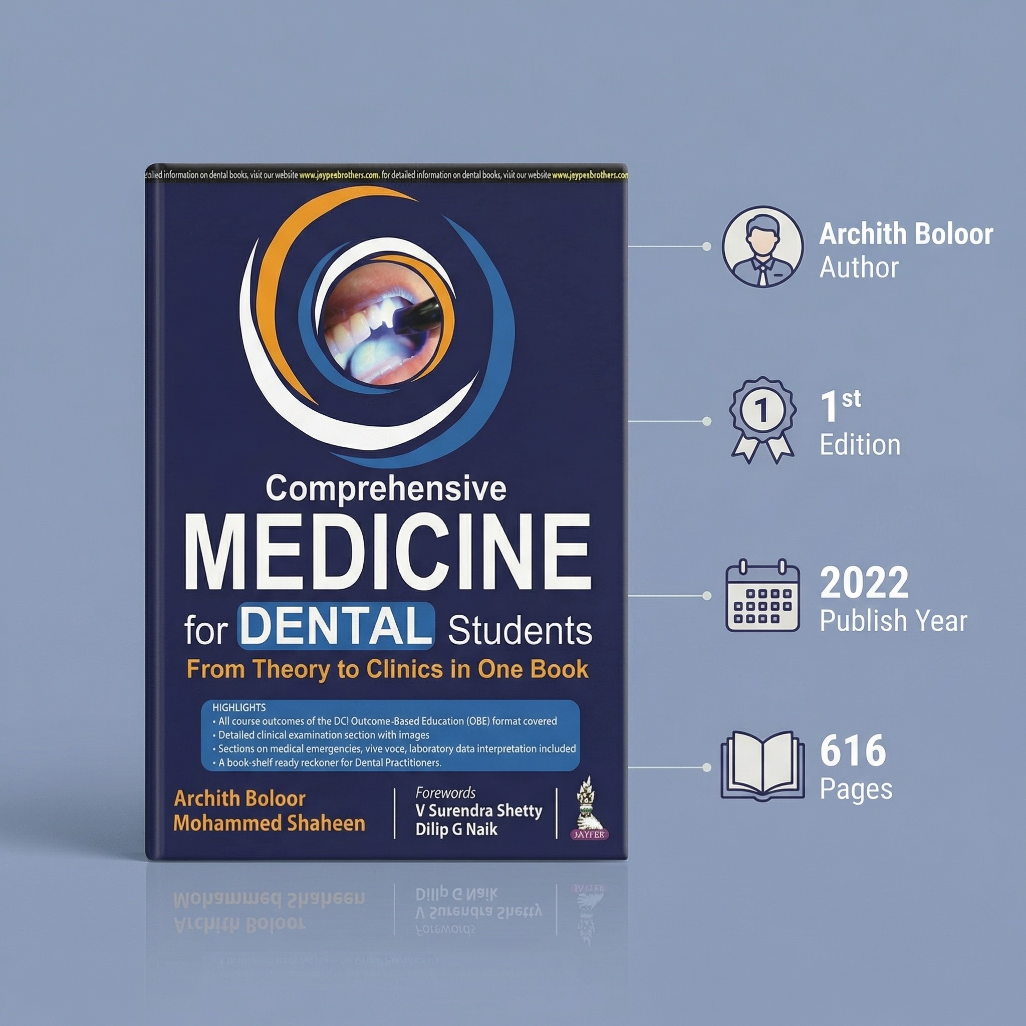 Jaypee Medical Comprehensive Medicine for Dental Students: From Theory to Clinics in One Book (ISBN - 654916)