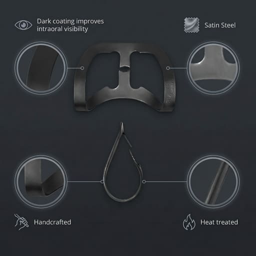 Hu-Friedy 212sa Satin Steel Rubber Dam Clamp (RDCM212SA)